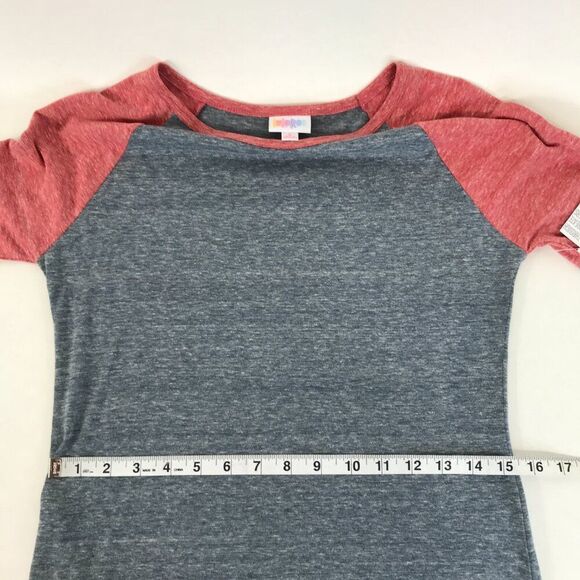 NEW LuLaRoe Julia Raglan Shirt Dress Women's Small Stretch Knit Midi Crew Neck - Picture 7 of 11